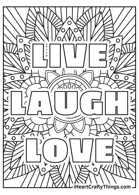 Quotes and Typography Stress Relief Coloring Pages