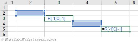 R1C1 Sum Formula Example