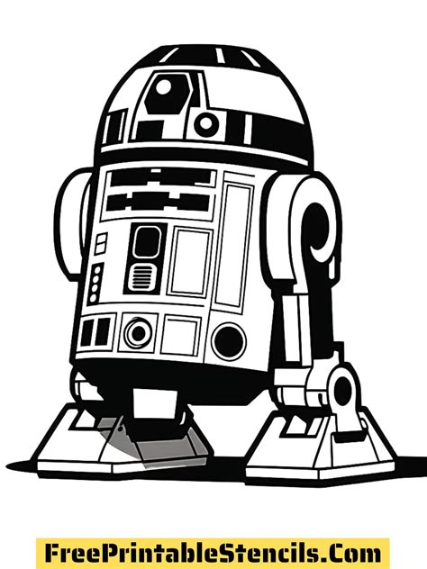 R2-D2 Silhouette Stencil