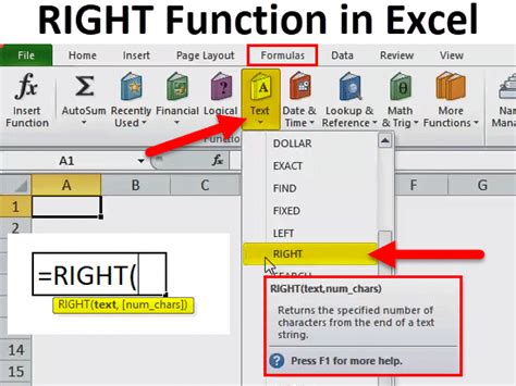 Using the RIGHT Function in Excel