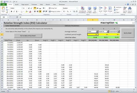 RSI Excel VBA