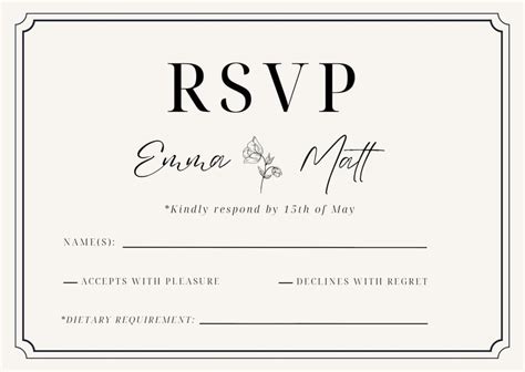 RSVP Card Template Design Ideas