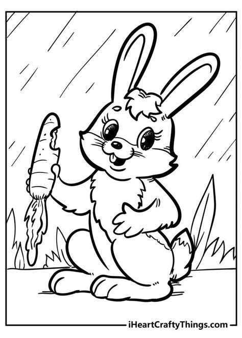 Rabbit Character Coloring Page