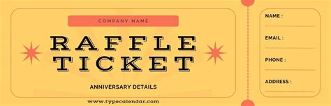 Raffle Ticket Template Excel Design