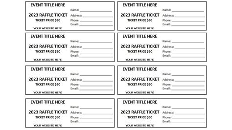 Benefits of Using Raffle Ticket Templates