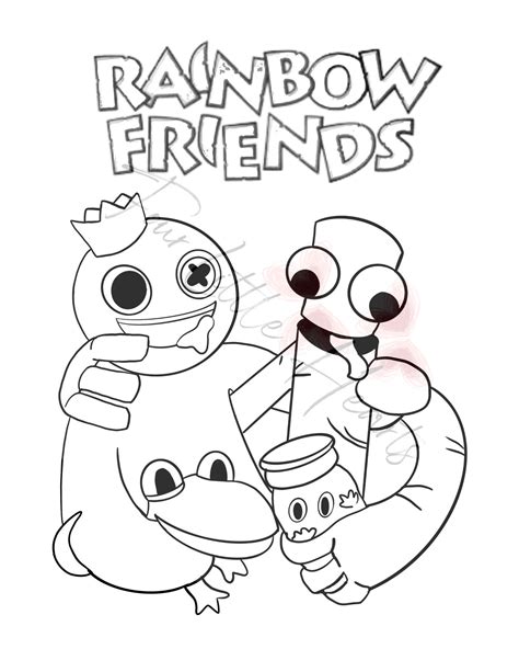 Rainbow Friends Coloring Activities