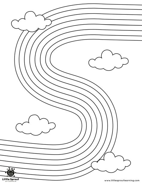 Rainbow Road Coloring Pages