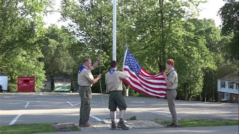 Raising the flag