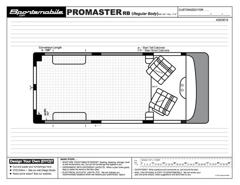 Ram ProMaster Floor Plan Template