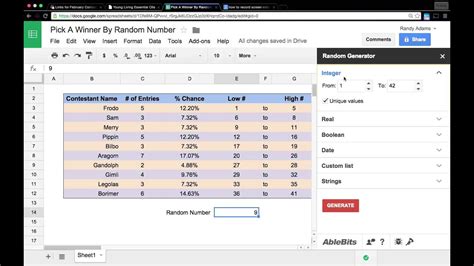 Random Number Generation Use Cases in Google Sheets