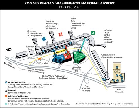 Reagan National Airport Parking Map