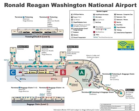 Reagan National Airport Terminal Map