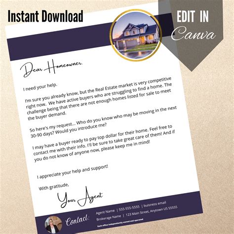 Real Estate Golden Letter Template