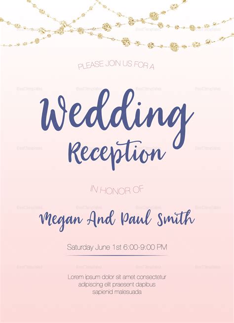 Reception Invitation Templates