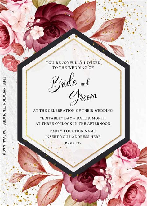 Free Downloadable Reception Invitation Templates