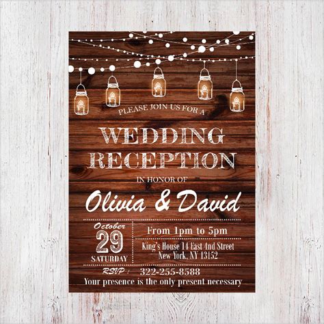 Examples of Reception Invitation Wording