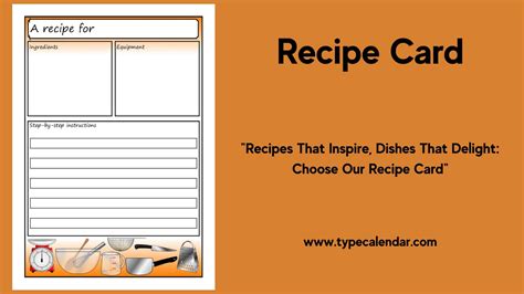 Recipe Card Templates for Special Diets