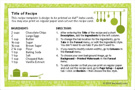 Recipe Card with Step-by-Step Photos