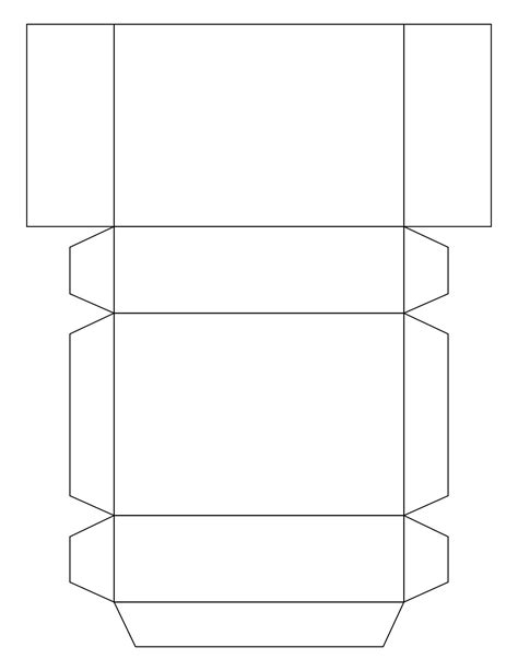 Rectangle Box Template for Crafting