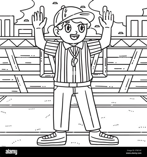 Referee Coloring Page