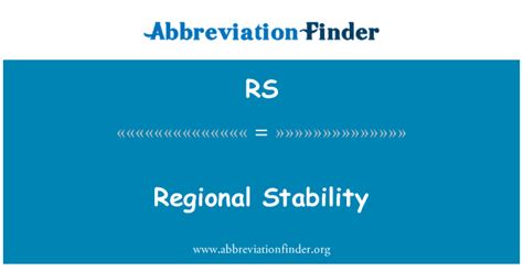 Regional Stability