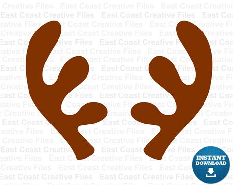 Reindeer Antler Decoration Template for Printing