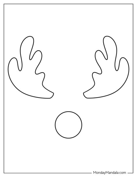 Reindeer Antler Garland Template for Printing