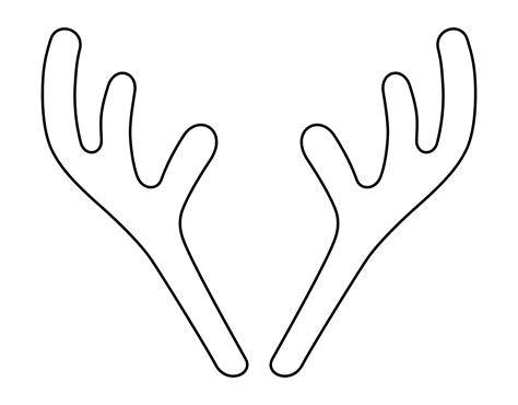 Reindeer Antler Template Printable Image 10