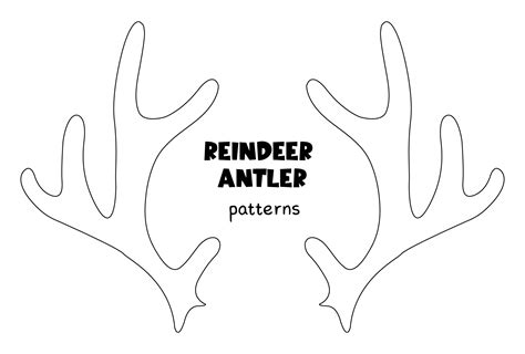 Reindeer Antler Template Printable Image 2