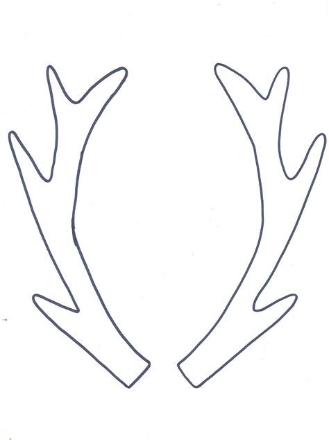 Reindeer Antler Template Printable Image 5