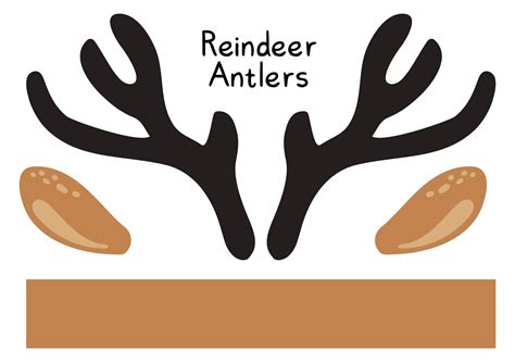 Reindeer Antler Template Printable Image 6