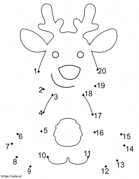 Reindeer Dot to Dots Printable