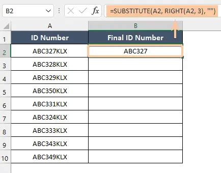 Remove Digits from Right in Excel SUBSTITUTE Function