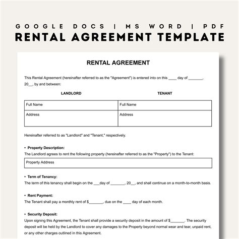 Rental Agreement Form