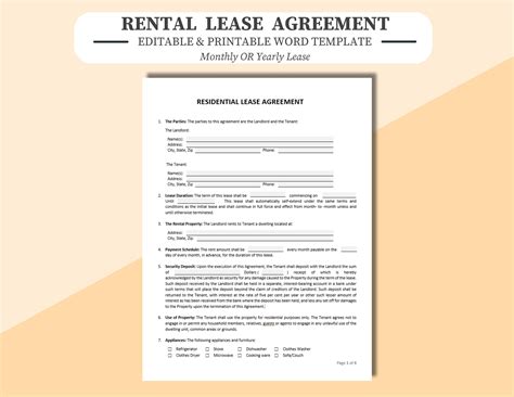 Rental Agreement Templates