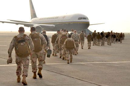 Reserve personnel deploying to a combat zone