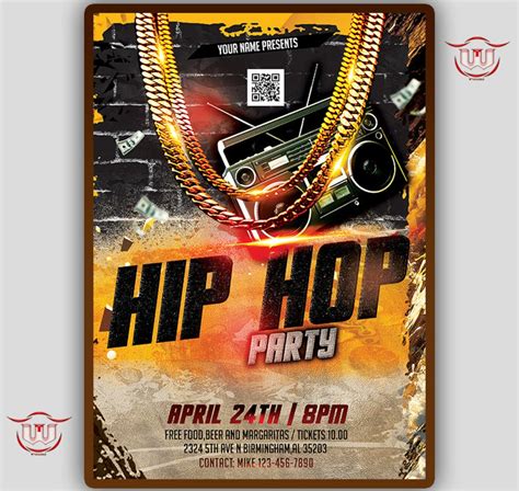 Retro Hip-Hop Y2K Party Invitation