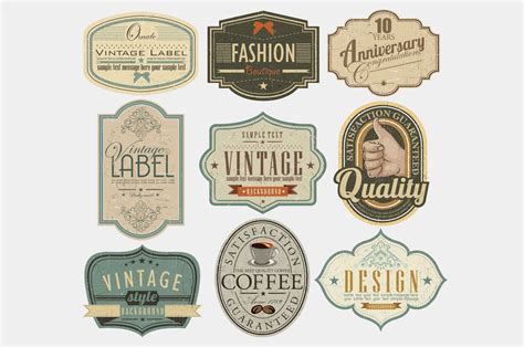 Retro Sticker Template