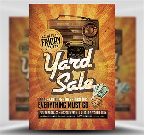 Retro Yard Sale Template