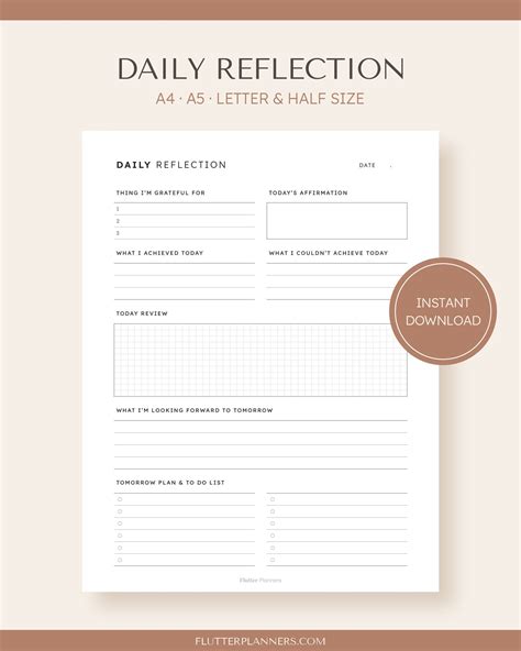 Review and Reflection Template