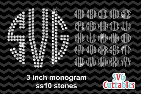 Rhinestone Monogram Template