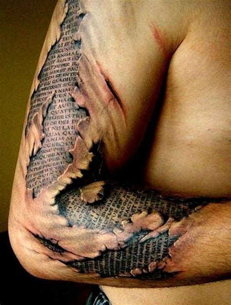 Ripped Skin Tattoo Design 2