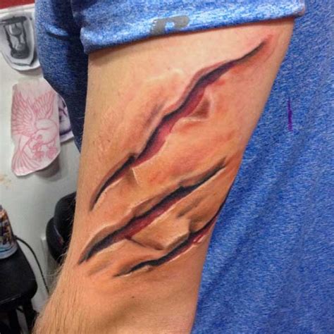 Ripped Skin Tattoo Design 10