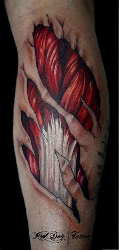 Ripped Skin Tattoo Design 1