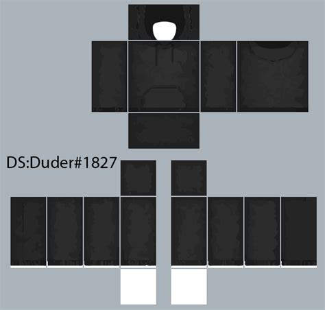 Roblox Black Hoodie Template 1