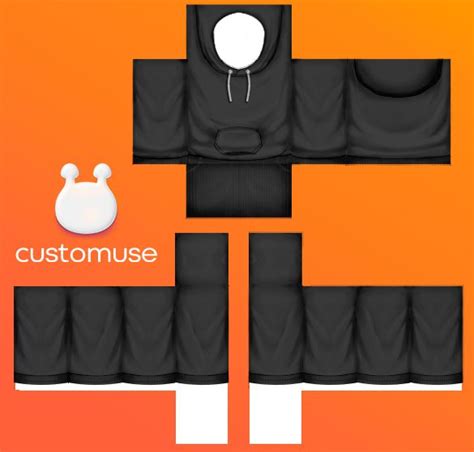 Roblox Black Hoodie Template 10