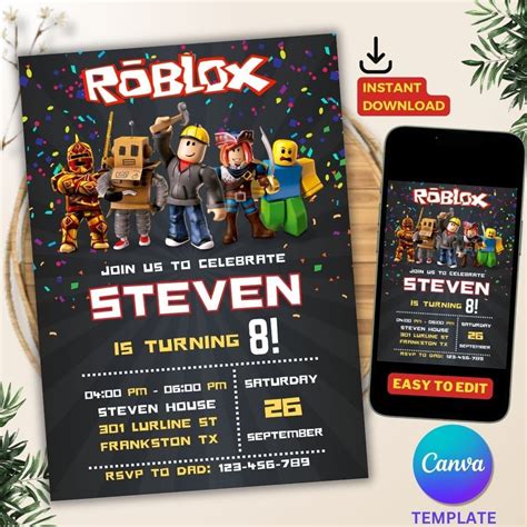 Roblox Invitation Template