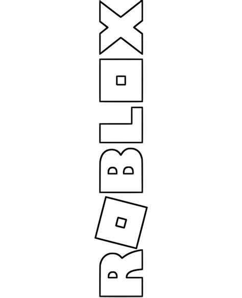 Roblox Logo Coloring Page