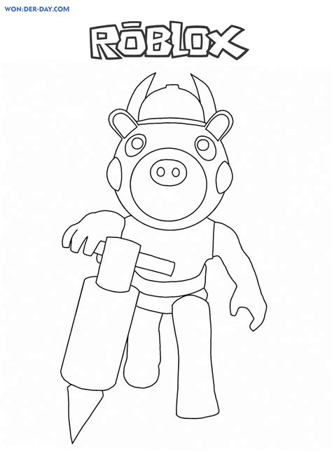 Roblox Piggy Coloring Pages for Kids