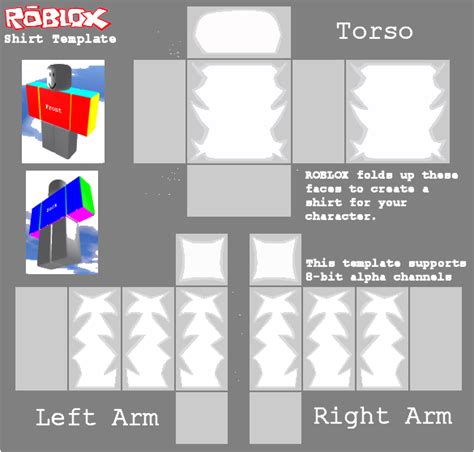 Roblox Shaded Shirt Template Example 1